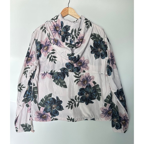 Thread‎ & Supply Floral Anorak Hoodied Windbreaker Lightweight Fairy Medium NWOT - Picture 9 of 11